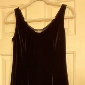 Simple, brushed velvet black dress, size 6